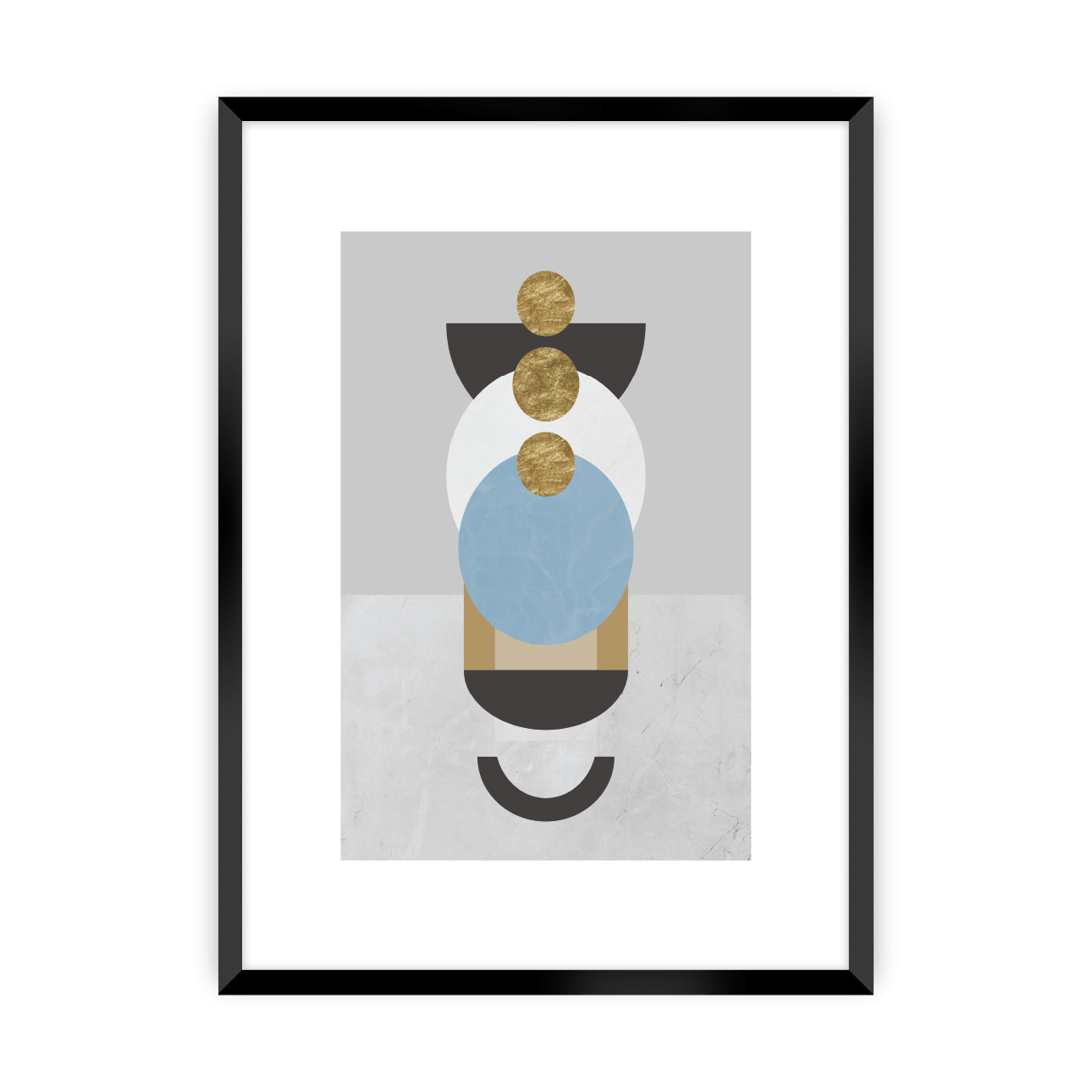 Poster Geometric Shapes II, 40 x 50 cm, Ramka: Czarna günstig online kaufen