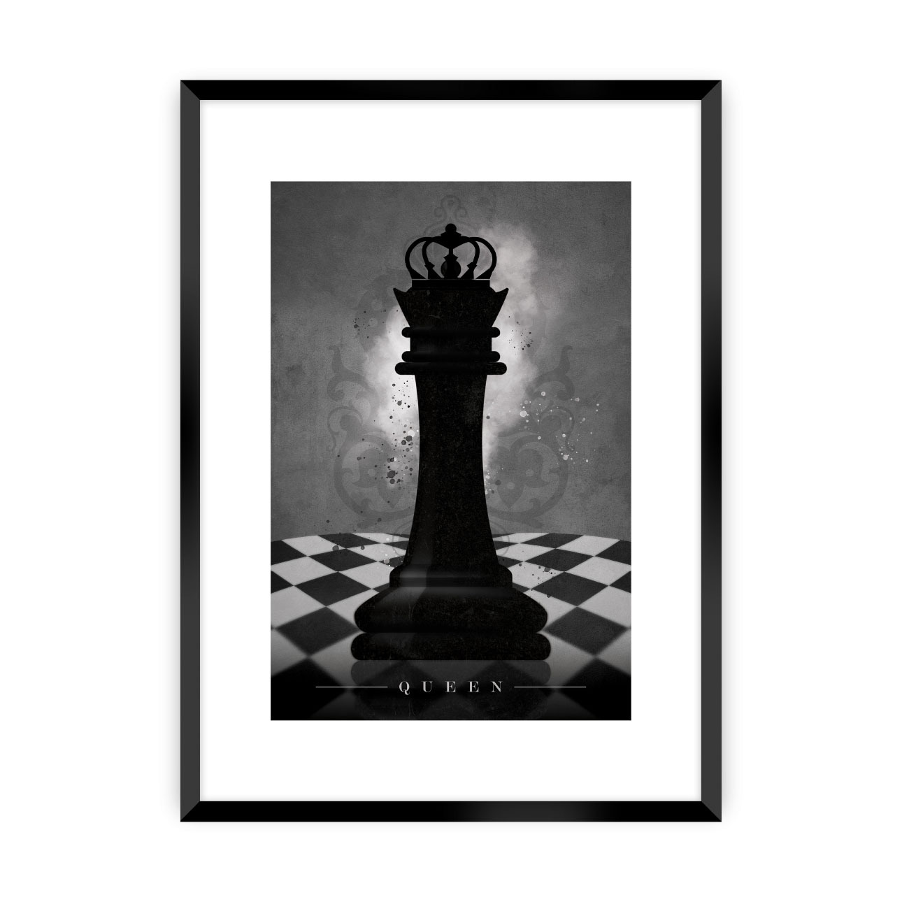 Dekoria Plakát Chess II, 50 x 70 cm , Ramka: Czarna