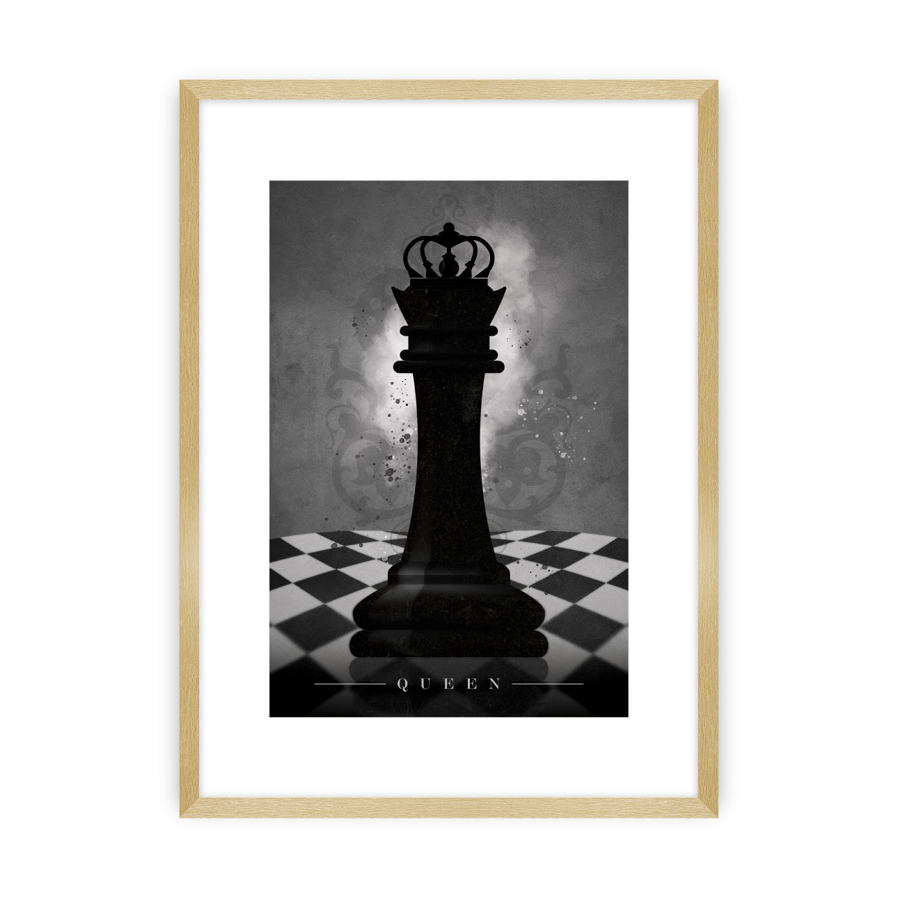 Dekoria Plakát Chess II, 50 x 70 cm , Ramka: Złota