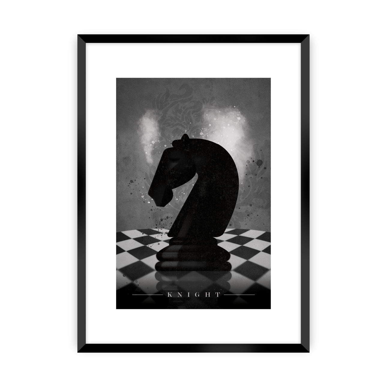 Dekoria Plakát Chess III, 21 x 30 cm, Ramka: Czarna