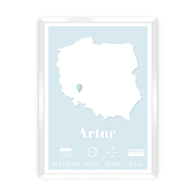 Geburtsbild The Map baby blue