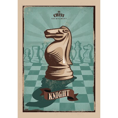 Obraz na plátně Vintage Chess I 35 x 50 cm