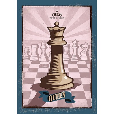 Obraz na plátně Vintage Chess II 35 x 50 cm