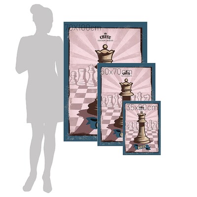 Obraz na plátně Vintage Chess II 35 x 50 cm