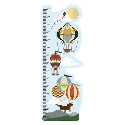 Naklejka miarka Travel Balloons 150x60