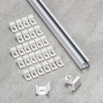 Gardinloftskinne i aluminium 210cm hvid 210 cm