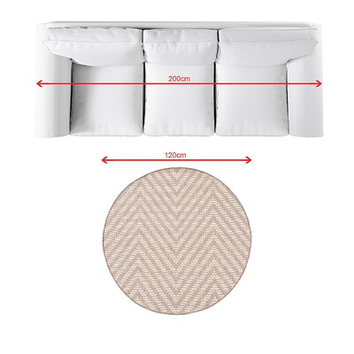 Dywan Lineo beige/mink 120cm ⌀120 cm