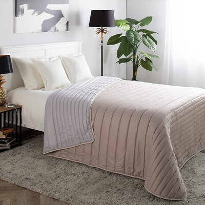 Gesteppte Tagesdecke Soft Touch 220x240cm Beige