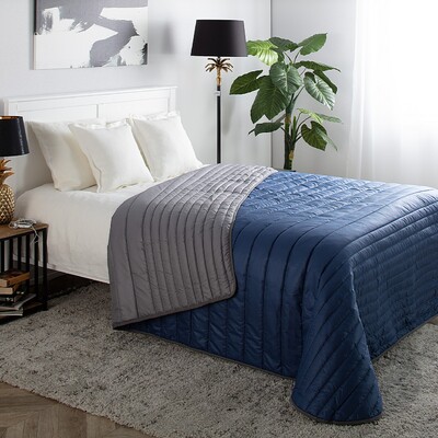 Gesteppte Tagesdecke Soft Touch Blue 220x240cm