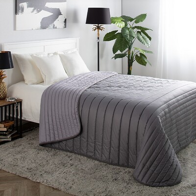Gesteppte Tagesdecke Soft Touch 220x240cm Gray