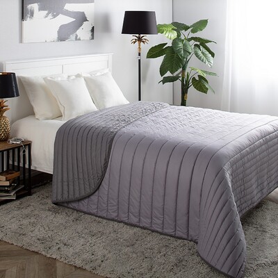 Prošívaný přehoz Soft Touch 220x240cm Gray 220 x 240 cm