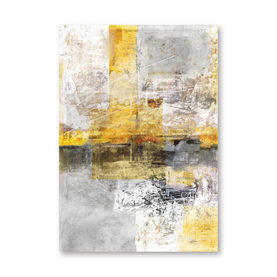 Yellow Abstarct canvas painting 35 x 50 cm