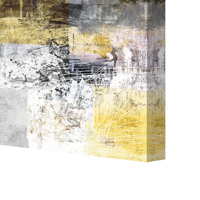Yellow Abstarct canvas painting 35 x 50 cm