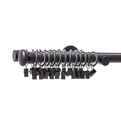 Double curtain rod Modern black matt 160cm 160 cm
