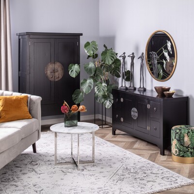 Komoda Modern 137x45x76cm black 137 x 45 x 76 cm