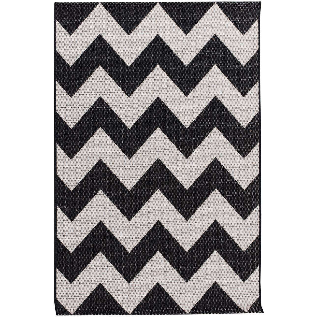 Koberec Modern Chevron black/wool 120x170cm