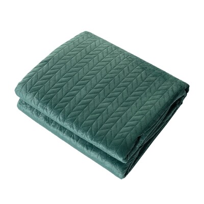 Tagesdecke Silky Chic 220x240 cm deep green
