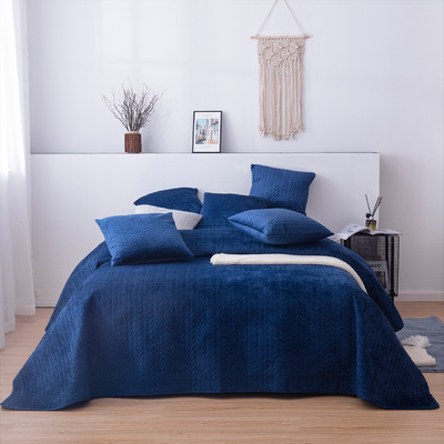 Tagesdecke Silky Chic 220x240 cm royal blue