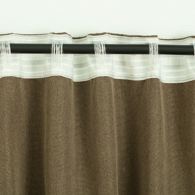 Zasłona BASIC na taśmie marszczącej 140x300cm jasne khaki 1 szt. 140 cm x 300 cm