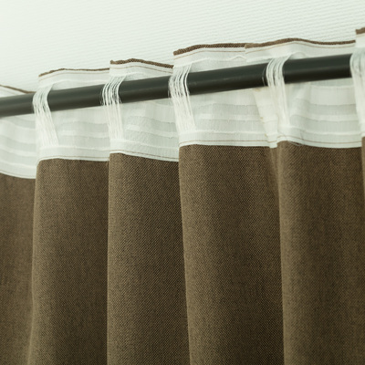 Zasłona BASIC na taśmie marszczącej 140x300cm jasne khaki 1 szt. 140 cm x 300 cm
