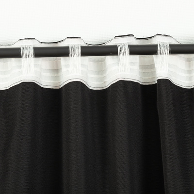 Kant-en-Klaar Gordijn BASIC met plooiband 140x300 cm Zwart 140 x 300 cm