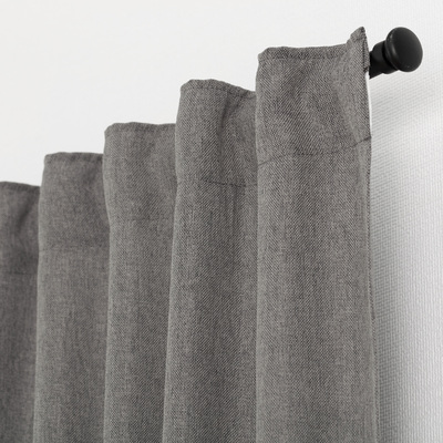 Užuolaidos BASIC pieštukinio klostavimo 140x300cm pilka spalva 1 vnt. 140 cm x 300 cm