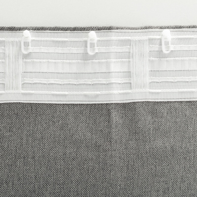 Užuolaidos BASIC pieštukinio klostavimo 140x300cm pilka spalva 1 vnt. 140 cm x 300 cm