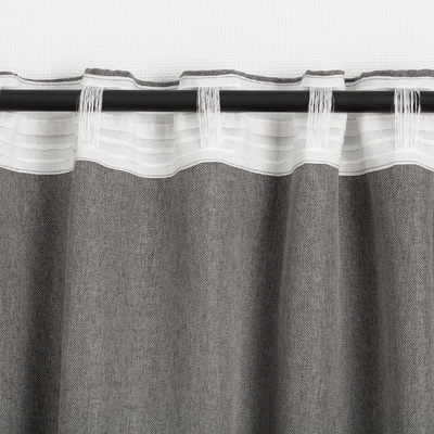 Užuolaidos BASIC pieštukinio klostavimo 140x300cm pilka spalva 1 vnt. 140 cm x 300 cm