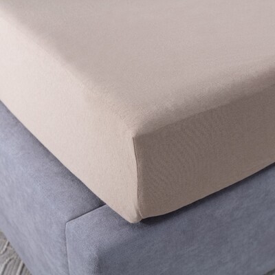 Jersey prostěradlo s gumou Jerry 90x200cm beige 90 x 200 cm