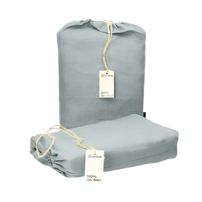 Parure de lit en lin Linen 160x200cm gris clair