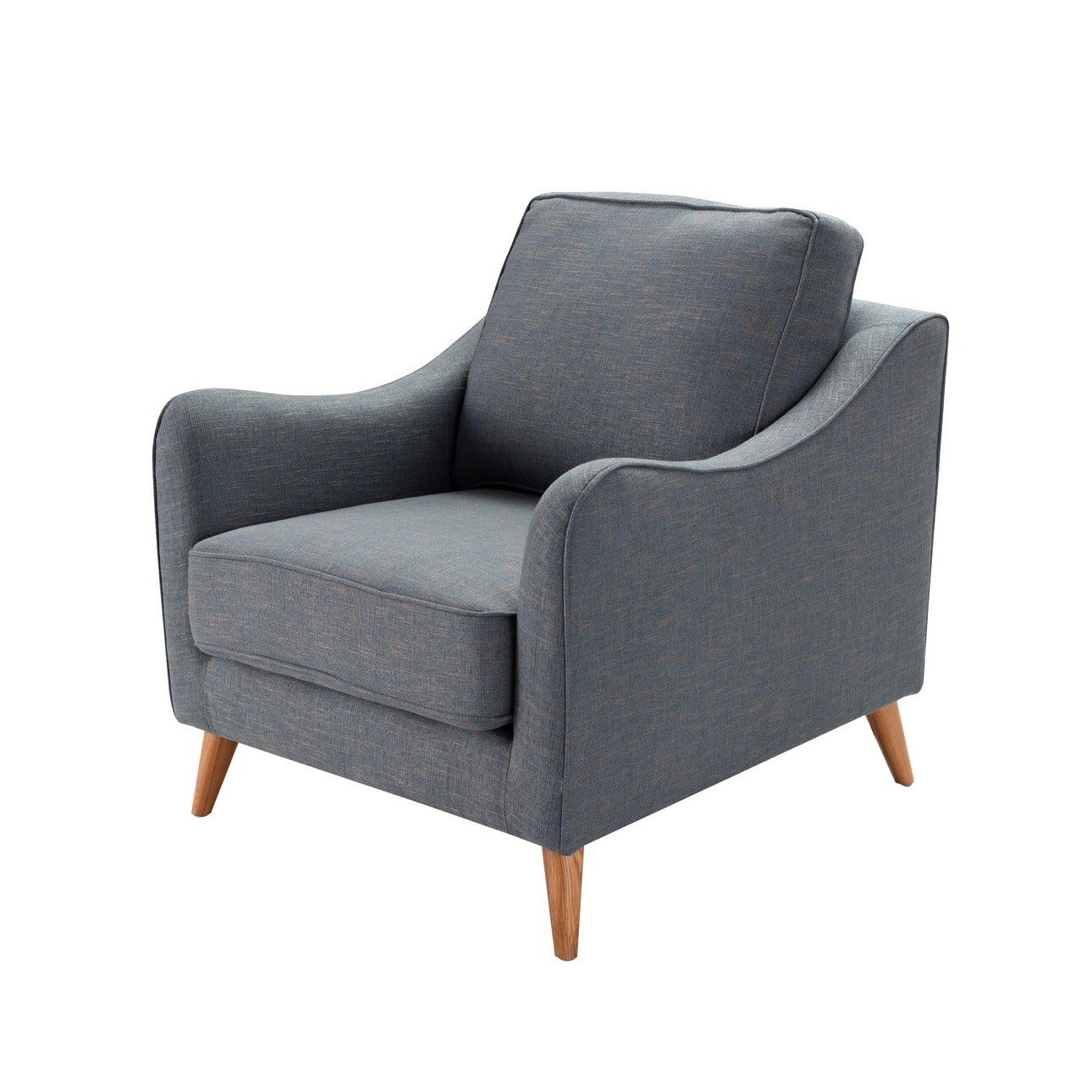 Dekoria Fauteuil Venuste Denim Blauw-Bruin