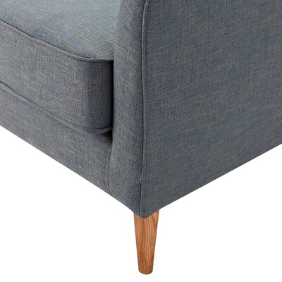 Fauteuil Venuste denim bleu/brun 78 x 90 x 90 cm