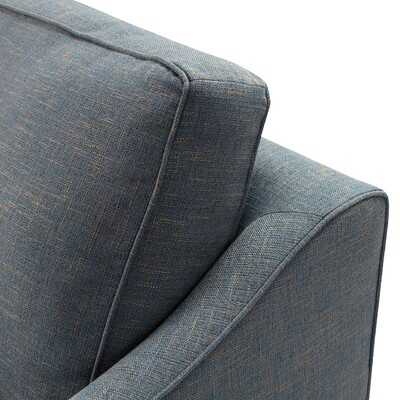 Fauteuil Venuste denim bleu/brun 78 x 90 x 90 cm