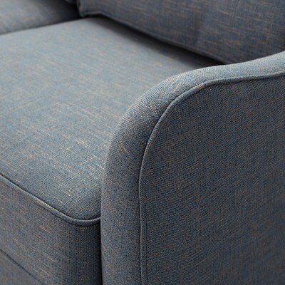 Canapé d'angle Venuste denim blue/brown 227 x 160/88 x 90 cm