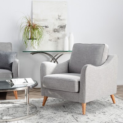 Fotel Venuste linen grey 78 x 90 x 90 cm