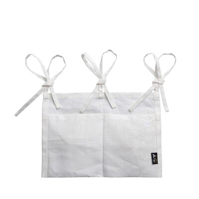 Organizer na łóżeczko Linen White