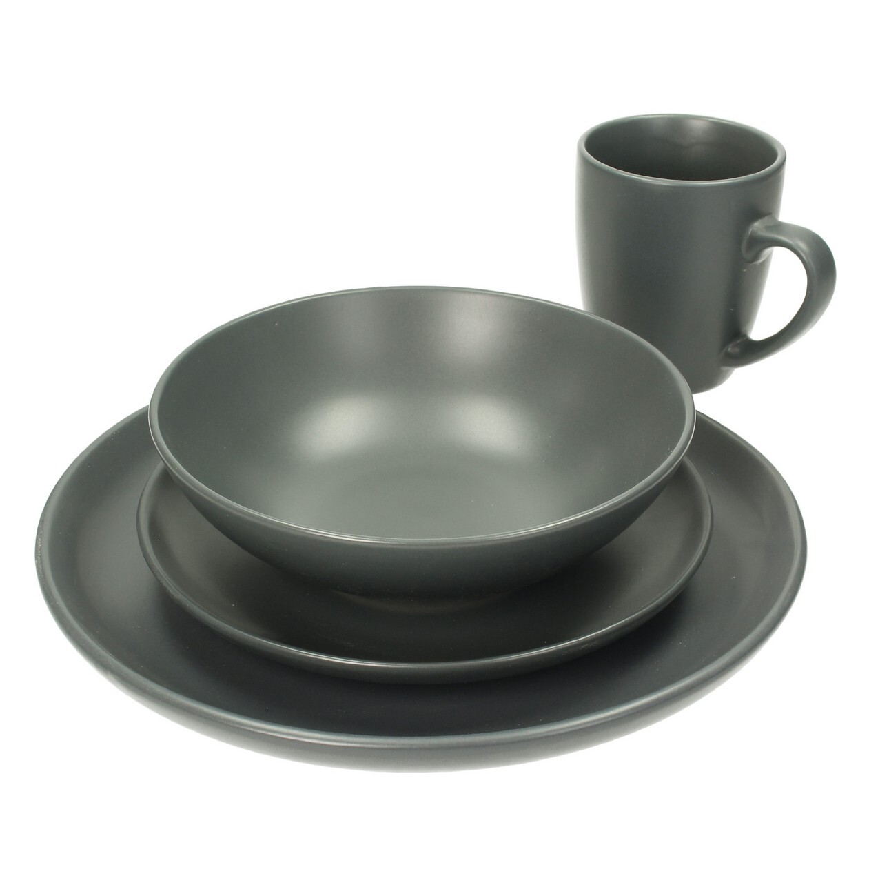 Komplet naczyń Vivo Dark Grey 4/16