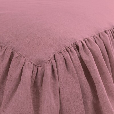 Prehoz Linen Frilly 160x210cm ružový