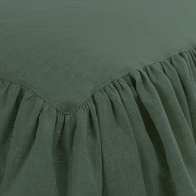 Prehoz Linen Frilly 160x210cm zelený