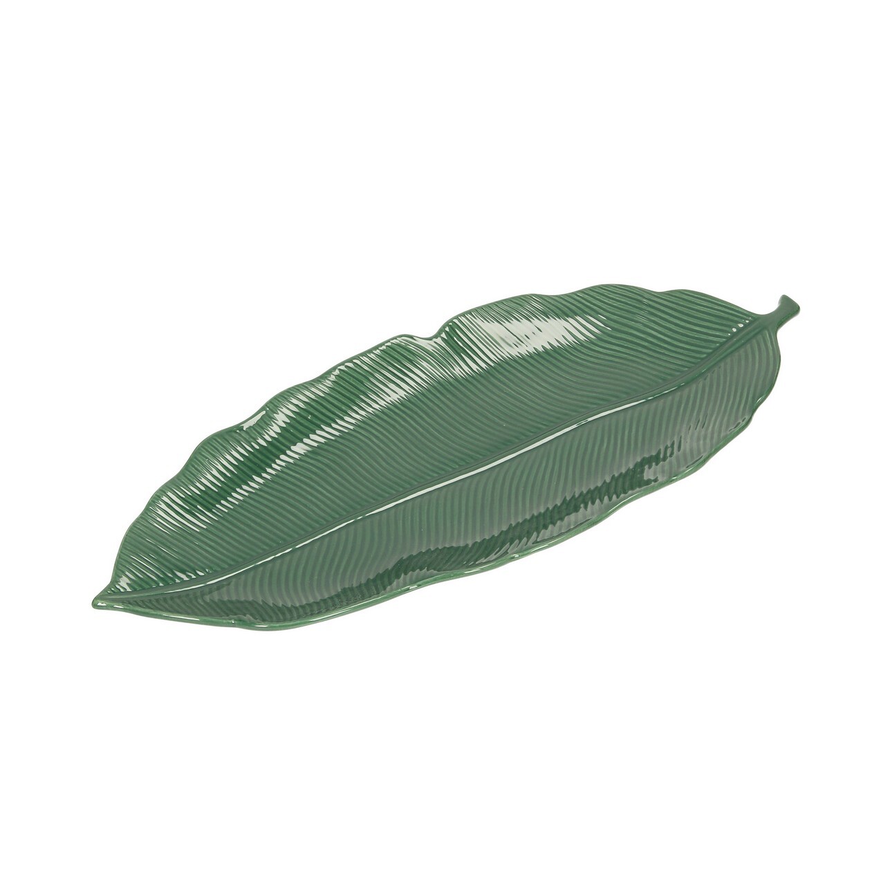 Dekoria Tanier Jungle Leaves 39cm green, 39 x 16 x 3 cm