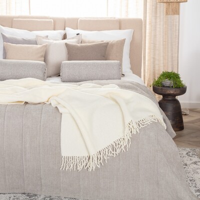 Pătură Boucle 140x200 cm white cream