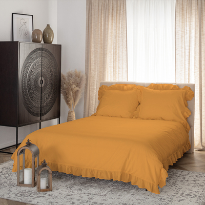 Parure de lit Cotton 200x220cm mustard 200 x 220 cm