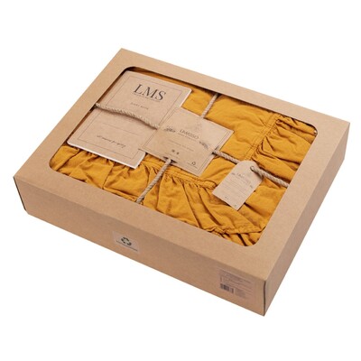 Parure de lit Cotton 200x220cm mustard 200 x 220 cm