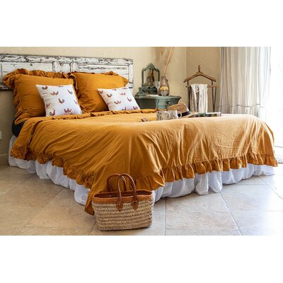 Parure de lit Cotton 200x220cm mustard 200 x 220 cm