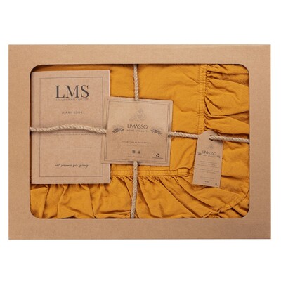 Parure de lit Cotton 200x220cm mustard 200 x 220 cm