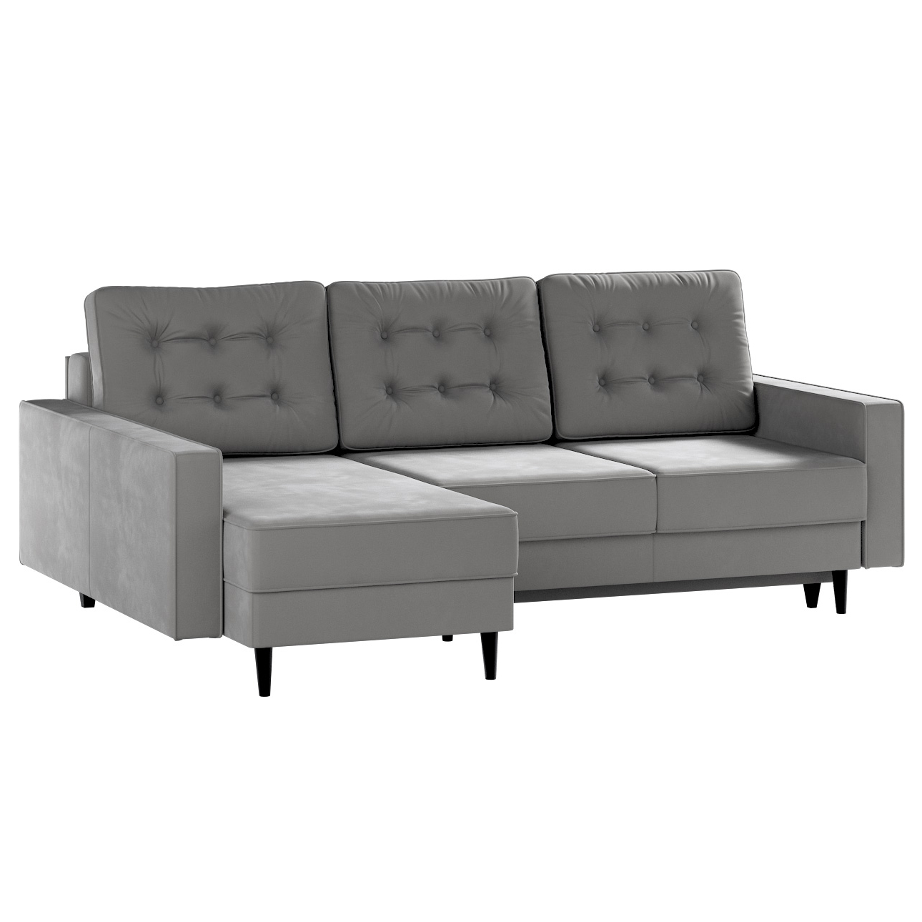 Ausklappbares Ecksofa Svein, grau, 224x164x91, Polsterstoffe (RI91) günstig online kaufen