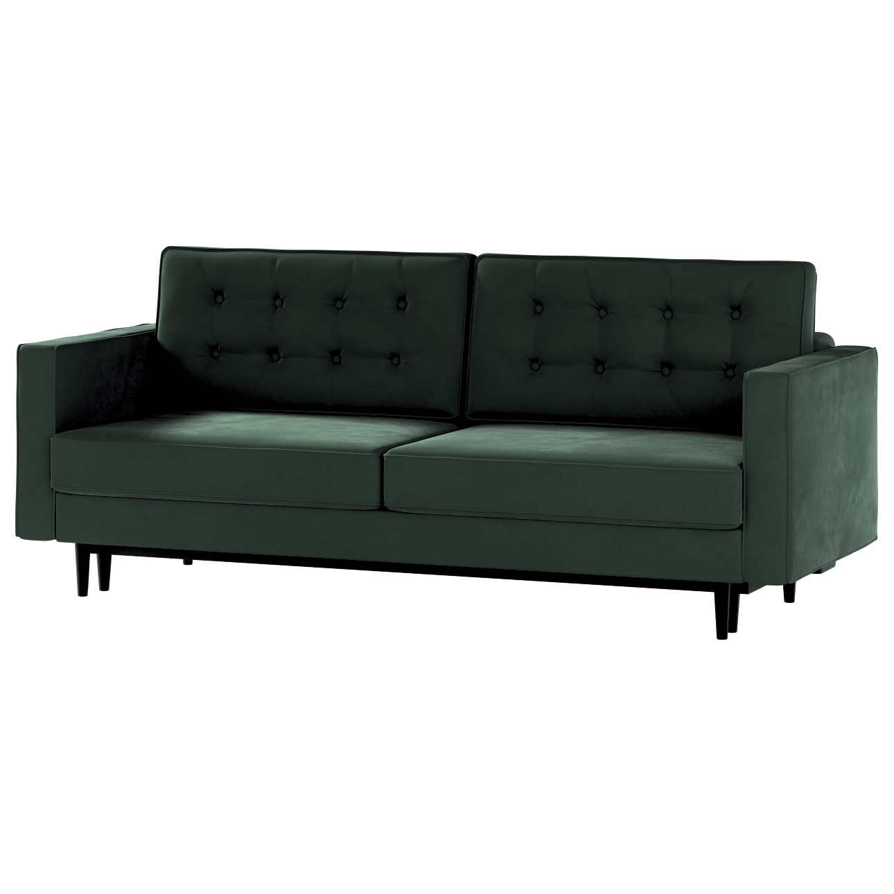 Ausklappbares Sofa Svein, dunkelgrün, 224x97x91, Polsterstoffe (RI38) günstig online kaufen