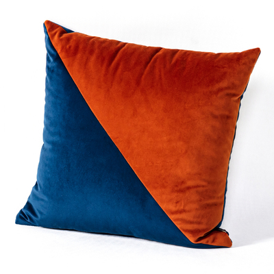 Patchwork vankúš štvorcový medená farba
