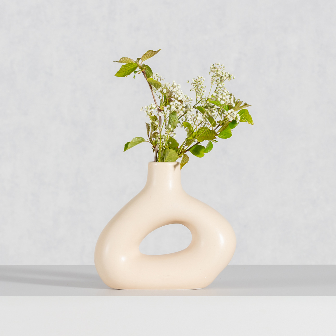 Vase Unico beige 16 cm, 17,5 x 6,5 x 16 cm günstig online kaufen