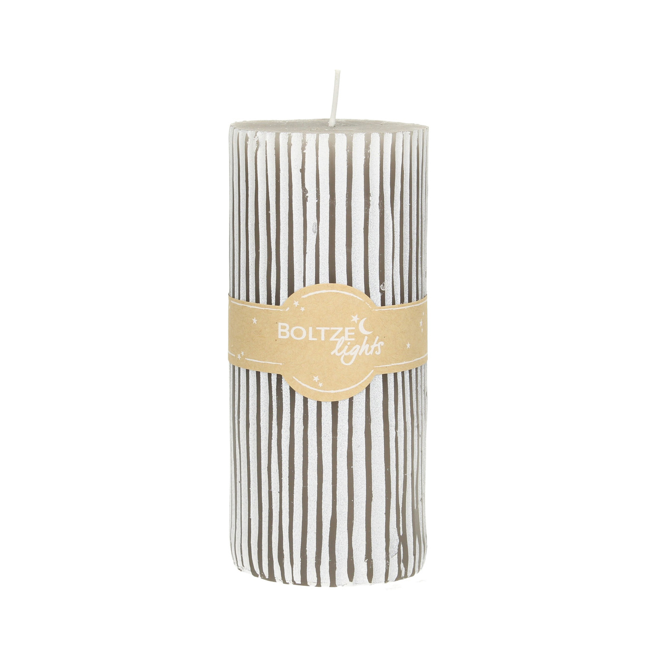 Świeca Renee 15cm light grey